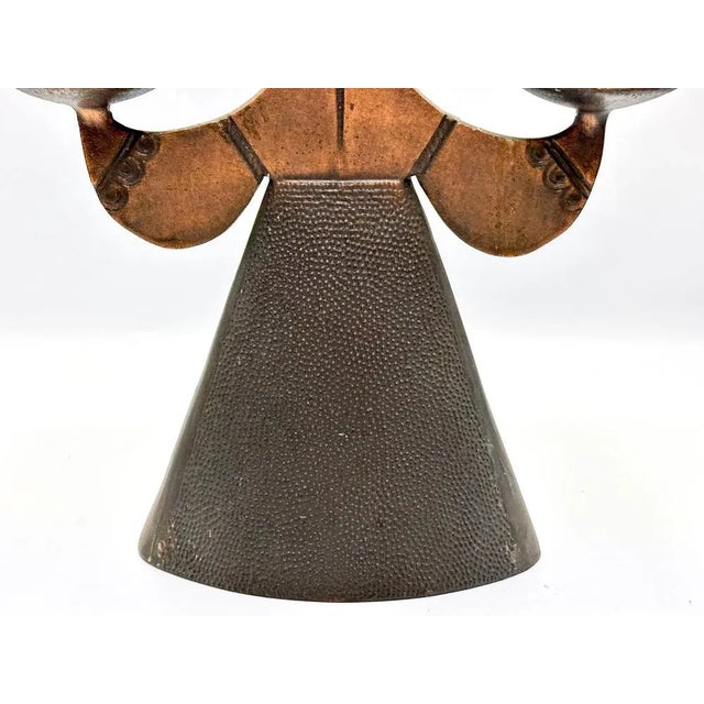 Modern Vintage Figure Lady Dress Copper Candle Holder in the style of Bjorn Wiinblad, 1970s For Sale - Image 3 of 10