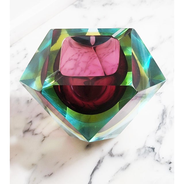 Mid-Century Italian Murano Glass Bowl by Flavio Poli for Seguso, 1960s For Sale - Image 7 of 11