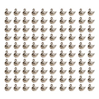 Vintage Metal Swan Place Cards, 1980s, Set of 100 For Sale