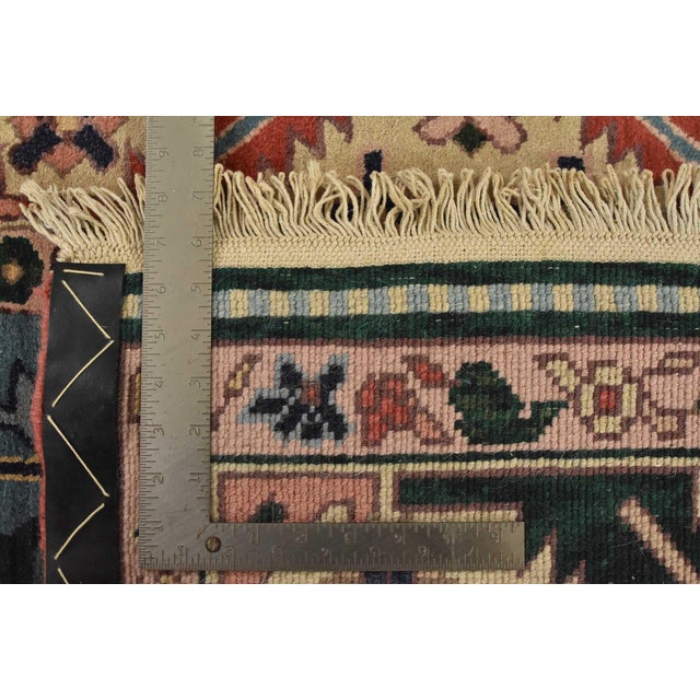 Heriz Rug 5’10” X 8’11” Blue Wool Vintage Tribal Hand-Knotted Oriental Carpet For Sale - Image 13 of 13