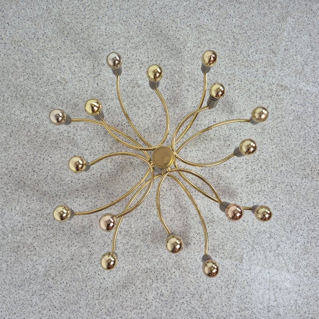 Mid-Century 16-Arm Wall or Ceiling Light from TZ Schmitz, Germany, 1970s For Sale - Image 11 of 13