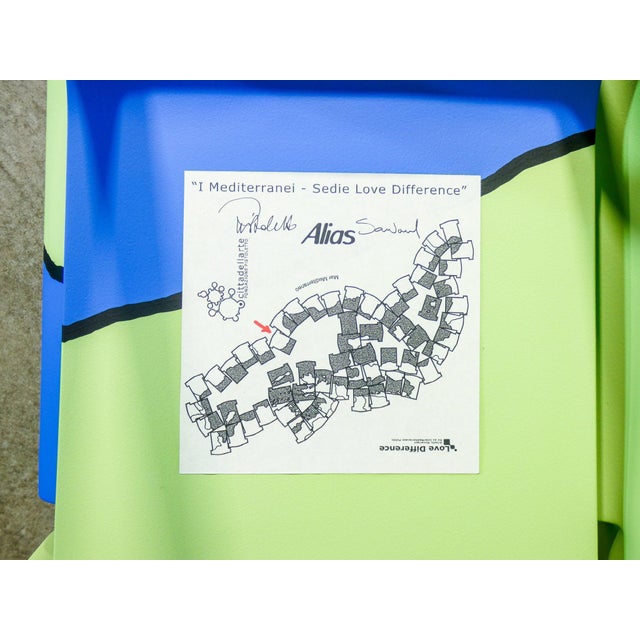 Laleggera Painted Chairs by Michelangelo Pistoletto for Alias, 2009, Set of 4 For Sale - Image 11 of 14