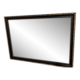 Large Black & Gold Gilt Wall Mirror-- Traditional Statement Piece For Sale