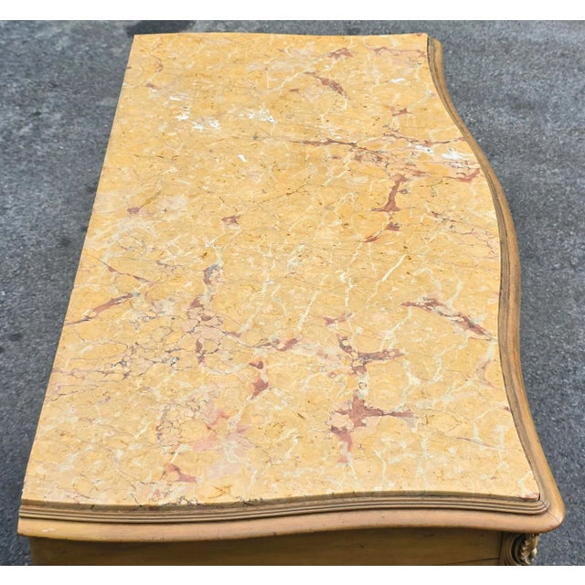 Early 20th Century Antique Early 20th Century Galliy Bassani French Rococo/ Louis XV Style Marble Top Commode For Sale - Image 5 of 18