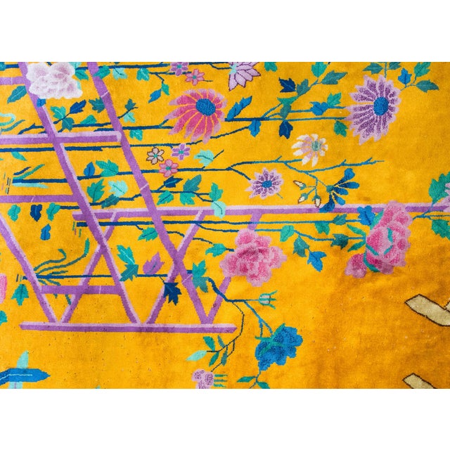 Extraordinary Early 20th Century Chinese Art Deco Rug For Sale - Image 11 of 15