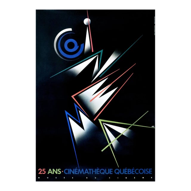 1988 Original Vintage Canadian Poster, 25 Ans Cinematheque Quebecoise For Sale