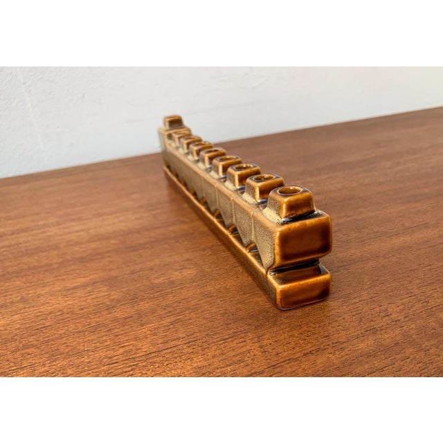 Beige Mid-Century German Studio Pottery Brutalist Candleholder, 1960s For Sale - Image 8 of 18