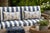 One Pair of Ralph Lauren lumber indoor outdoor pillows with poly inserts included. The fabric is blue and off white with...