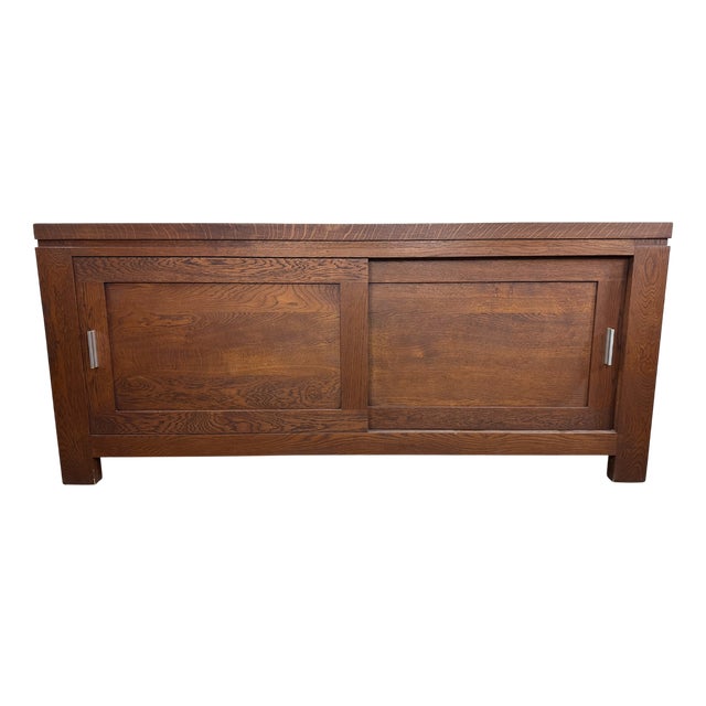 Brutalist Sideboard in Oak, 1990s For Sale