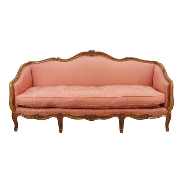 Early 20th Century Provincial Louis XV Style Cherrywood Settee For Sale