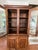 French Country Antique-Style Pine Step-Back Hutch With Wavy Seedy Glass Doors For Sale - Image 3 of 10