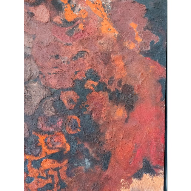 1960's Mid-Century Modern Abstract Oil and Sand Painting by George Vander Sluis For Sale - Image 9 of 15