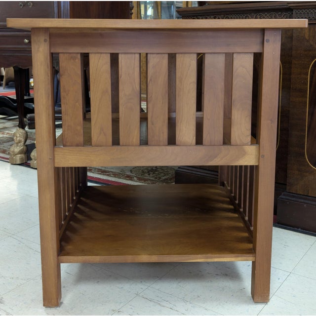 Stickley Mission Cherry Wood Book Table For Sale In Atlanta - Image 6 of 9