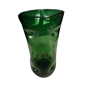 Vintage Green Glass Vase, 1960s