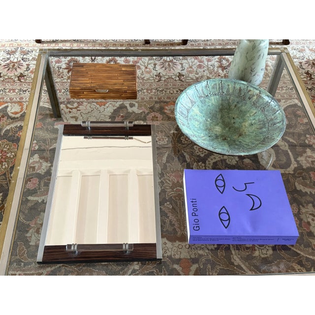 French Modern Mirrored Tray in the style of Jacques Adnet, 1940s For Sale - Image 4 of 13
