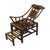 Brown Antique Chinese Handcrafted Bamboo Lounge Chair, 1860s For Sale - Image 8 of 9
