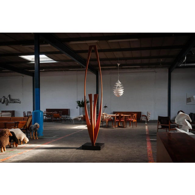 Frans Hermes Abstract Pine Sculpture Netherlands 1970 For Sale - Image 6 of 13