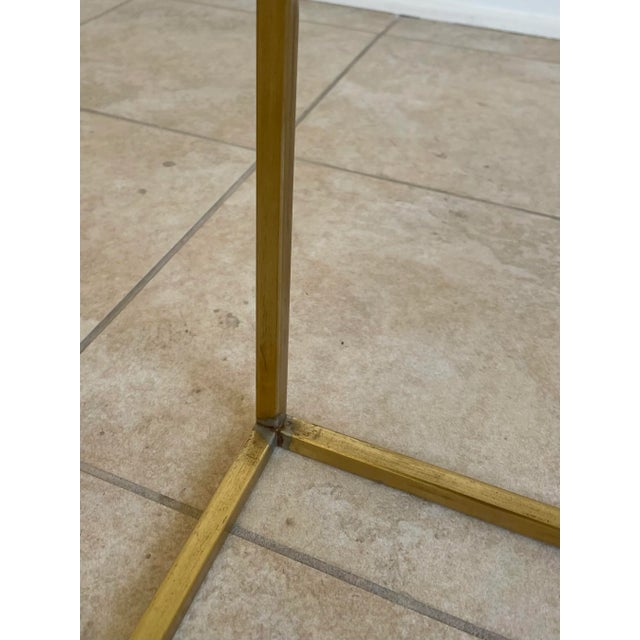 Sabin Anacapa Walnut and Brass Tray Side Table For Sale - Image 11 of 11