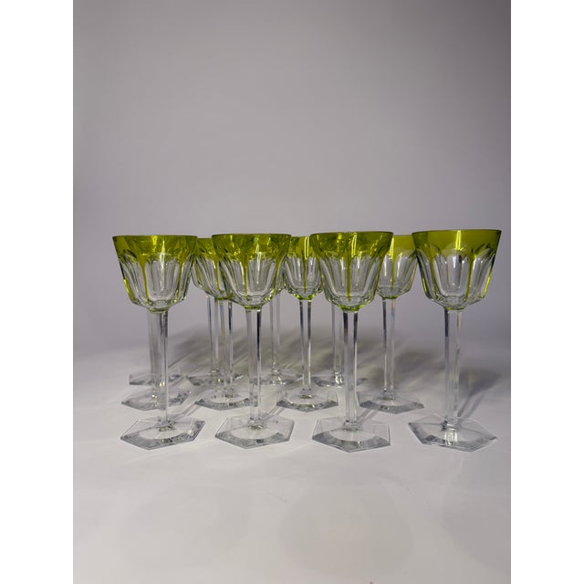 Glass Early 20th Century Set of 12 Baccarat Rhine Crystal Glasses For Sale - Image 7 of 7
