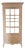 French Country Shabby Chic Glazed Display Cabinet in Patined Wood, 1930s For Sale