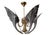 1980s Vintage Black Murano Glass Vintage Chandelier, Lily Floral 1980s 5-Light Flush Mount For Sale - Image 5 of 13