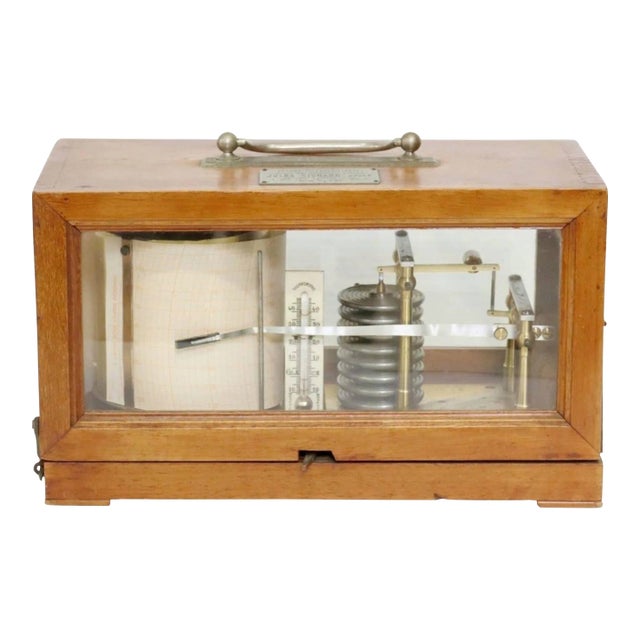 Antique French Richard Jules Frères Wood Cased Barometer For Sale