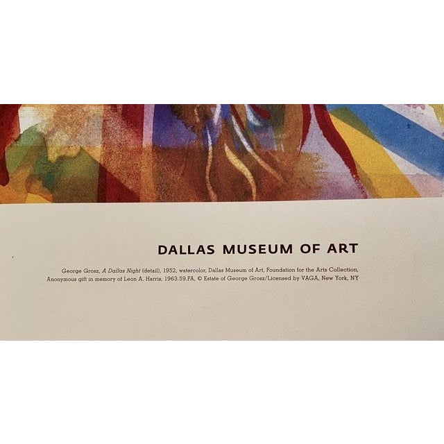 George Grosz in Dallas, Flowers of the Prairie, Dallas Museum of Art Poster/Print, 2012 Original Lithographic Museum...