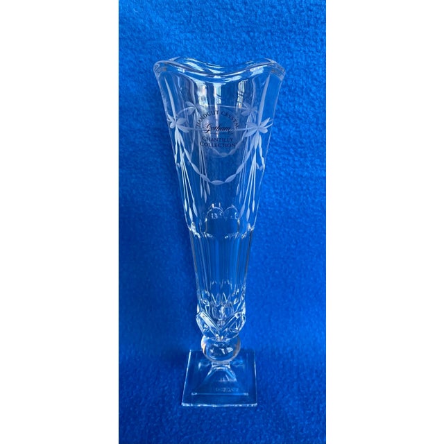 Early 21st Century Gorham Chantilly Collection Hand Cut Crystal Bud Vase For Sale - Image 12 of 12