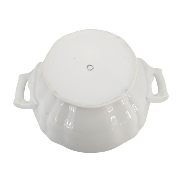 Mid-Century Limoges France White Porcelain Scalloped Covered Tureen For Sale In San Francisco - Image 6 of 18