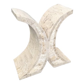 Postmodern Tessellated Stone Side Table Base For Sale