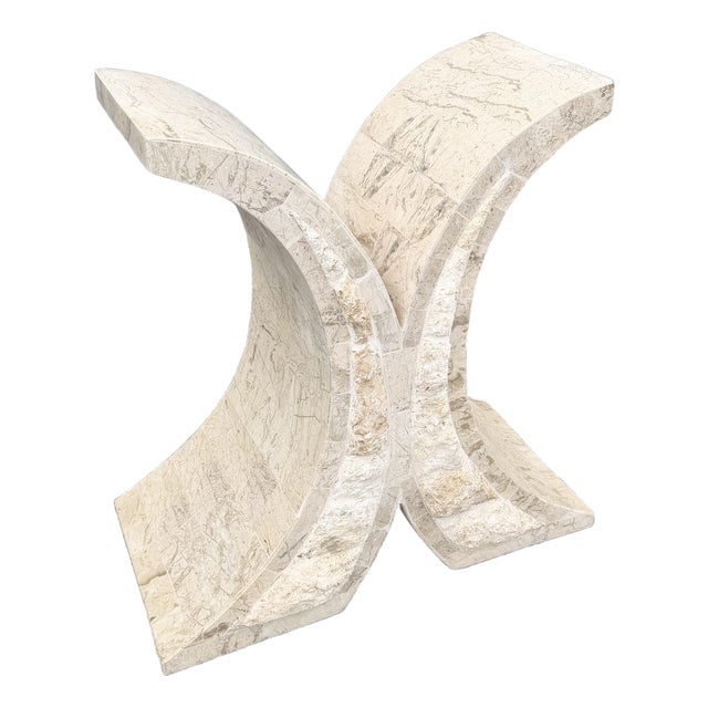 Postmodern Tessellated Stone Side Table Base For Sale