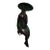 Mid-Century Ceramic Wall Sculpture "Woman With Umbrella" by Jitka Forejtová for Keramo Kostelec – Czechoslovakia, 1960s (Brussels Style) For Sale