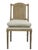 Matthew Izzo Home Cotswald Armless Pine Wood Side Chair With Lattice Back Tie Cushion For Sale - Image 4 of 4