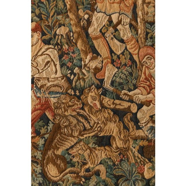 Vintage Wall Tapestry, France For Sale - Image 10 of 14