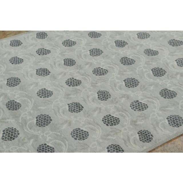 2020s Contemporary Block Print Floral Wool Runner by Rug & Kilim, India For Sale - Image 5 of 9