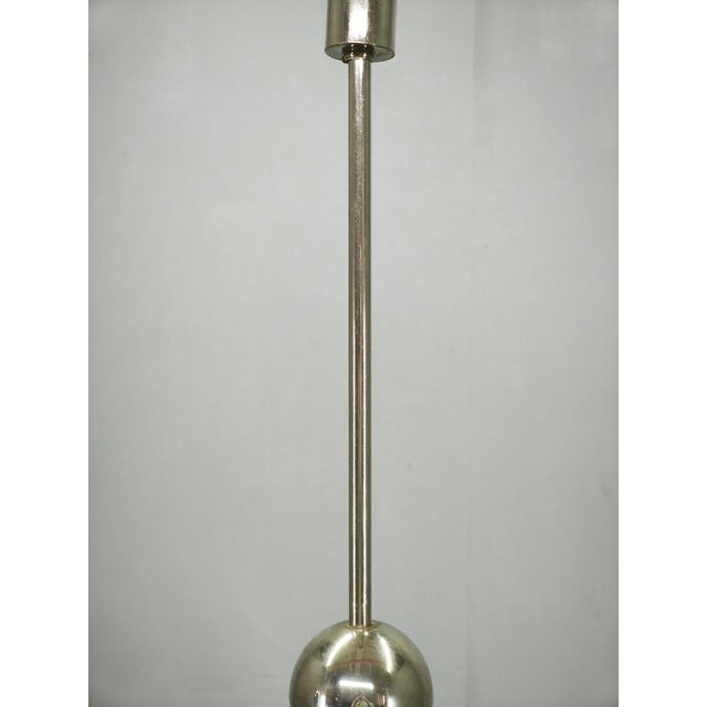 Metal Art Deco Chrome 5-Light Chandelier, Former Czechoslovakia, 1930s For Sale - Image 7 of 14