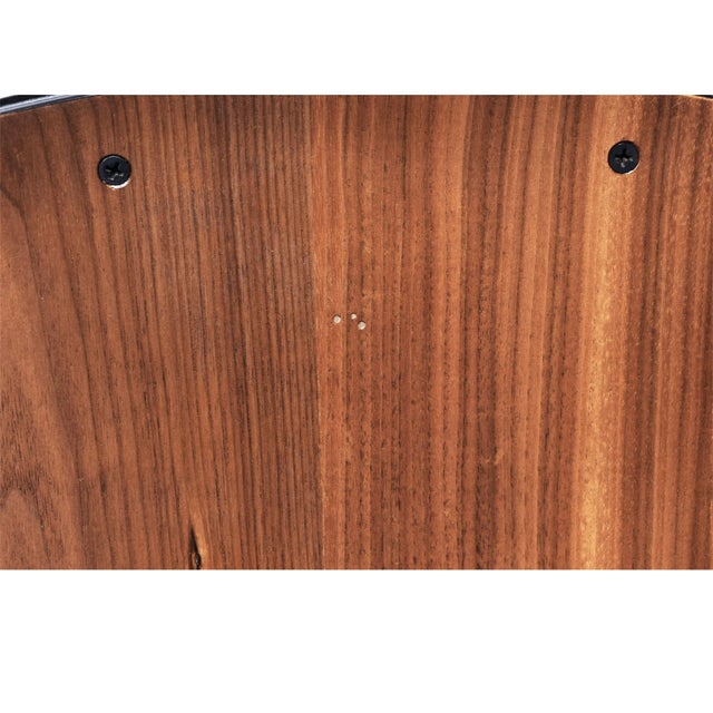 Norman Cherner Style Sculpted Bent Plywood Armchair With Black Cushions For Sale - Image 11 of 13