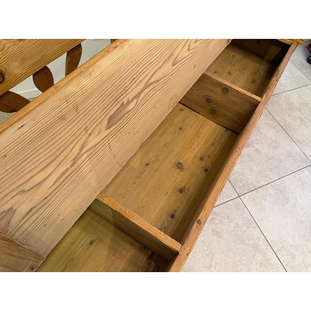 Antique Biedermeier Provincial Chest Bench For Sale - Image 10 of 11