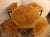 Circa 1970s Mid Century Modern coffee table & nesting tables set, English. Oak. Octagonal coffee table with 4 modified...