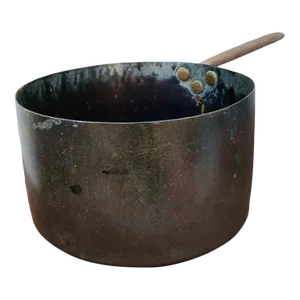 Mid 1800s French Copper Saucepan, 19 Inch