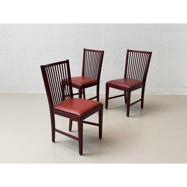 Maroon Vintage Stockholm Chairs by Karin Mobring & Tomas Jelinek for Ikea, 1990s, Set of 4 For Sale - Image 8 of 18