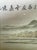 Vintage Chinese Mountain Landscape Ink Wash Painting, Framed Horizontal Scroll Art For Sale - Image 9 of 11