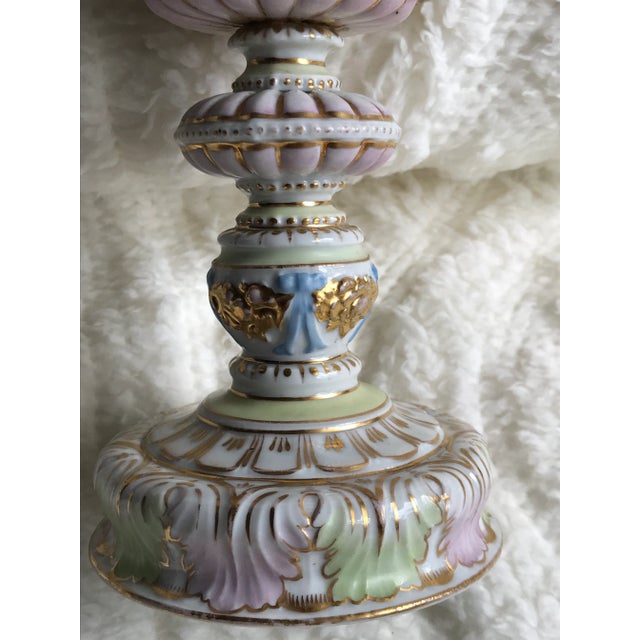 White 18th Century Capodimonte Raised Relief Porcelain Greek Mythological Chalice For Sale - Image 8 of 13
