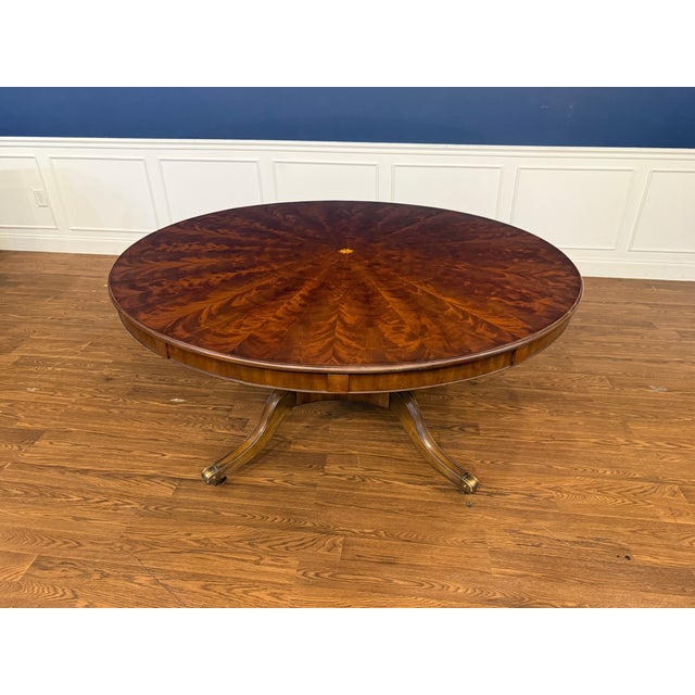 Large 88” Diameter Mahogany Dining Table by Maitland-Smith For Sale - Image 11 of 18
