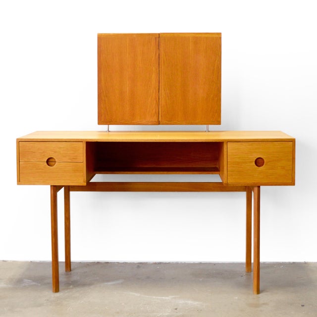 1950s Aksel Kjersgaard Vanity With Mirror Designed by Kai Kristiansen, Attributed For Sale In Boston - Image 6 of 11
