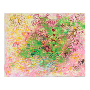 Cotton Candy Crackle - Abstract Expressionist Composition in Acrylic by Charles David Francis
