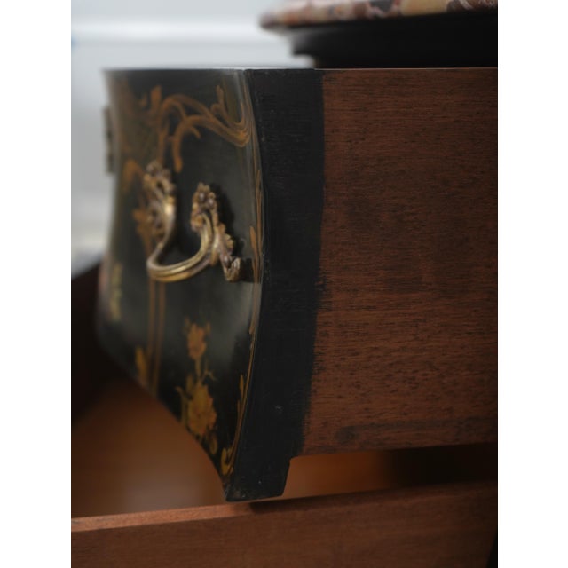 1930s Vintage French Louis XV Style Chinoiserie Painted Commode Chest For Sale - Image 5 of 18