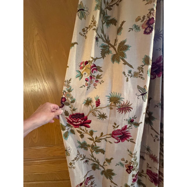 Beautiful lined custom-made curtains from Calico Corners. 6 panels. 96” long. Four panels are 100” wide and two panels are...