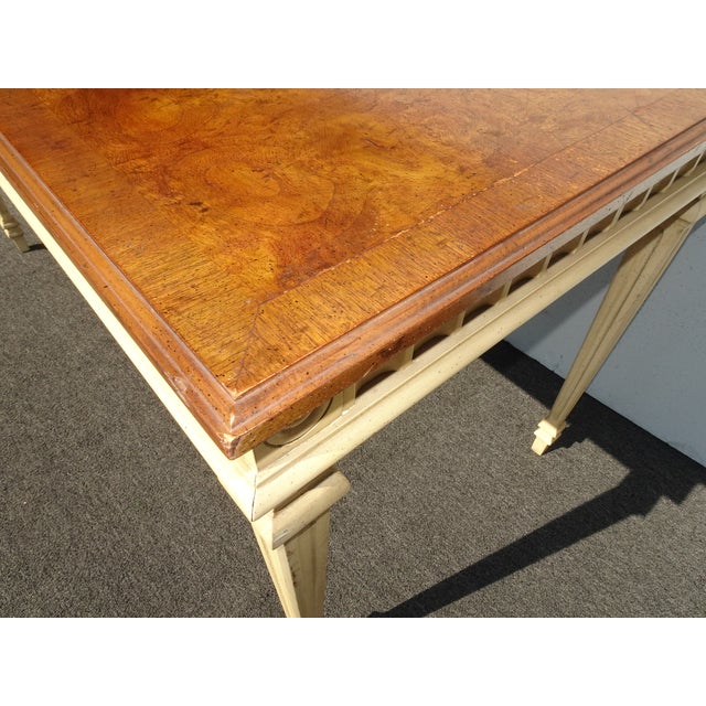 Vintage French Country Writing Executive Desk ~ Library Table by Shultz & Behrle For Sale - Image 9 of 13