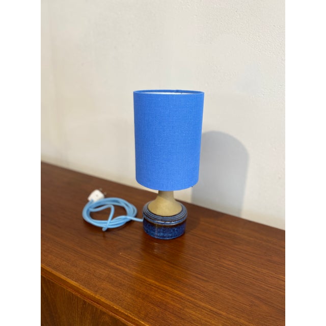 Blue Stone Lamp by Maria Phillipi for Søholm Ceramics, 1970s For Sale - Image 8 of 14